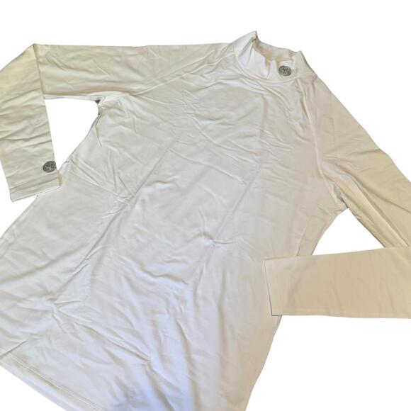 SPARMS SP Full Body Warm Mock High Neck Long Sleeve UV Sun Shirt White NWT XL - Picture 3 of 7